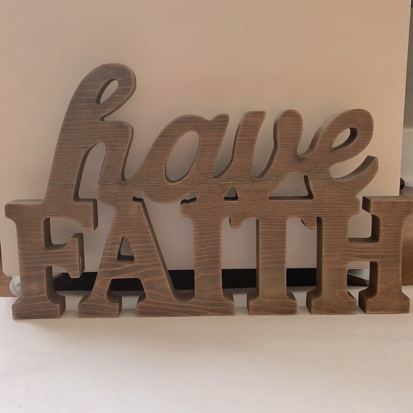 KMAvintage Other - COPY - have FAITH wood decoration